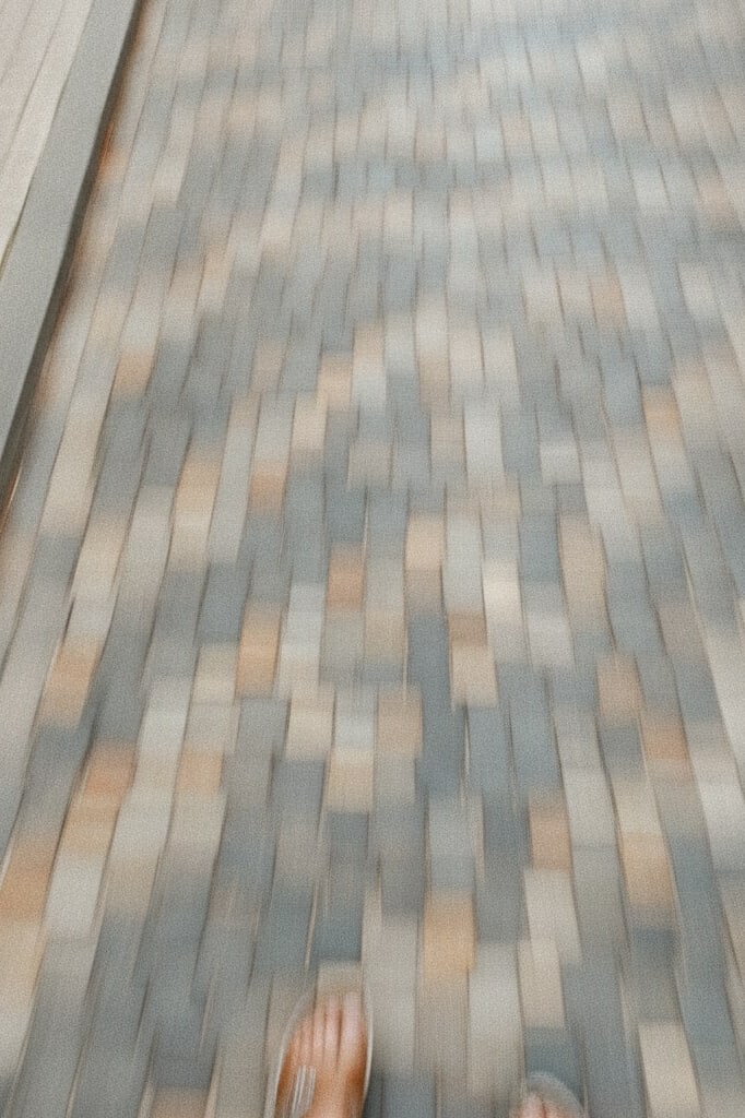 Bewogen opname tijdens het lopen